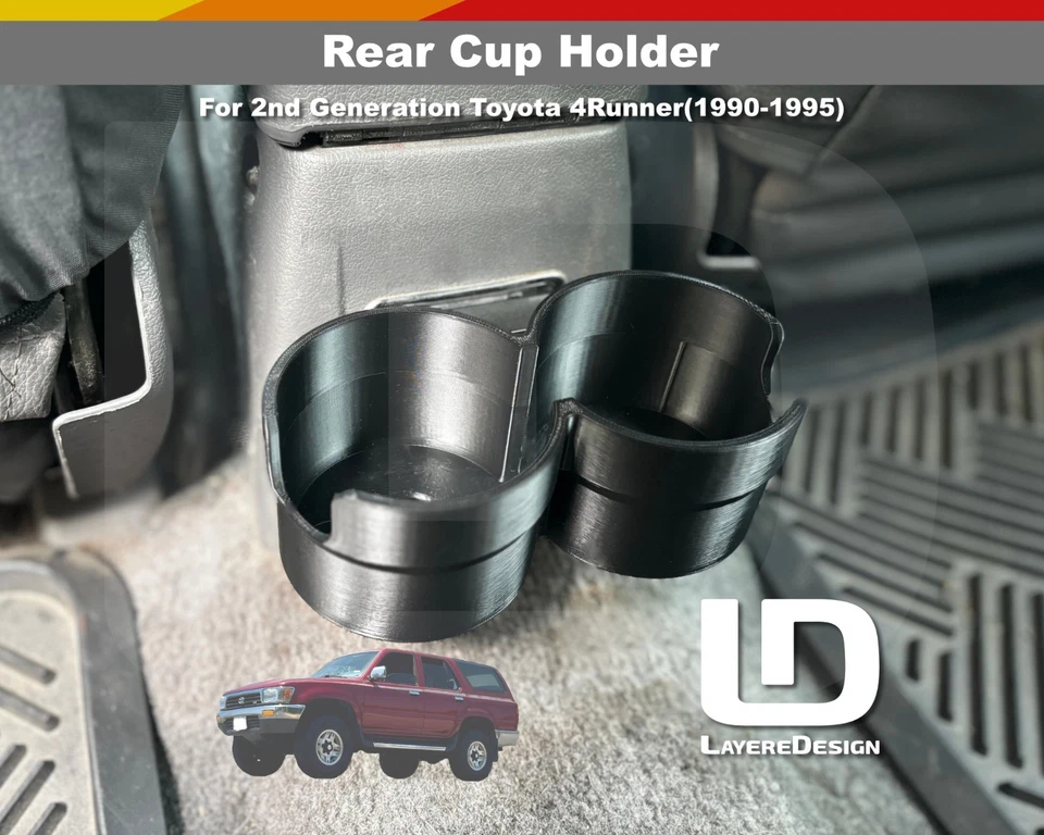 Portavasos doble trasero (asiento trasero) para Toyota 4Runner 2ª generación 1990-1995 Foto 1 de 4