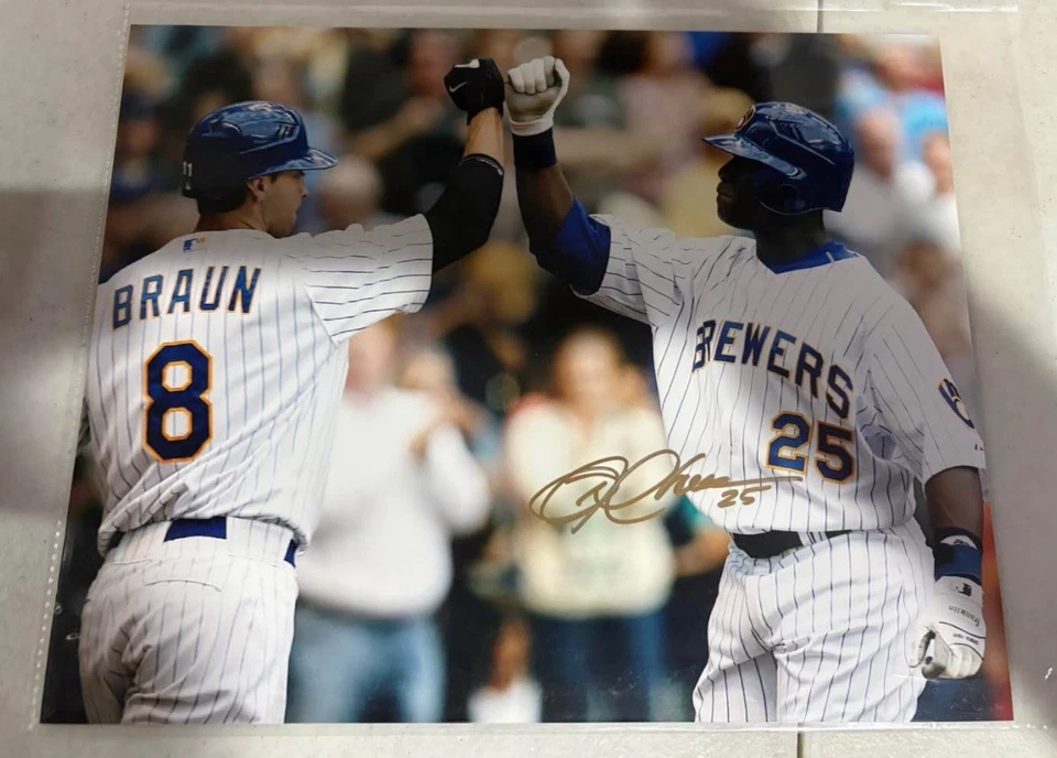Mike Cameron - Signed 8x10 Photo Milwaukee Brewers, Padres, Mets MLB (AU) - Image 1 of 1