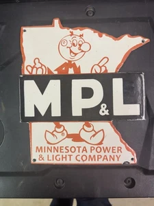 Reddy Kilowatt Minnesota POWER & Light Porcelain Sign  Heavy! - Picture 1 of 3