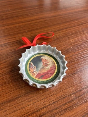 VTG 1991 Trim-A-Tree Collection Coca-Cola Santa Bottle Cap Christmas Ornament. - Image 1 of 2