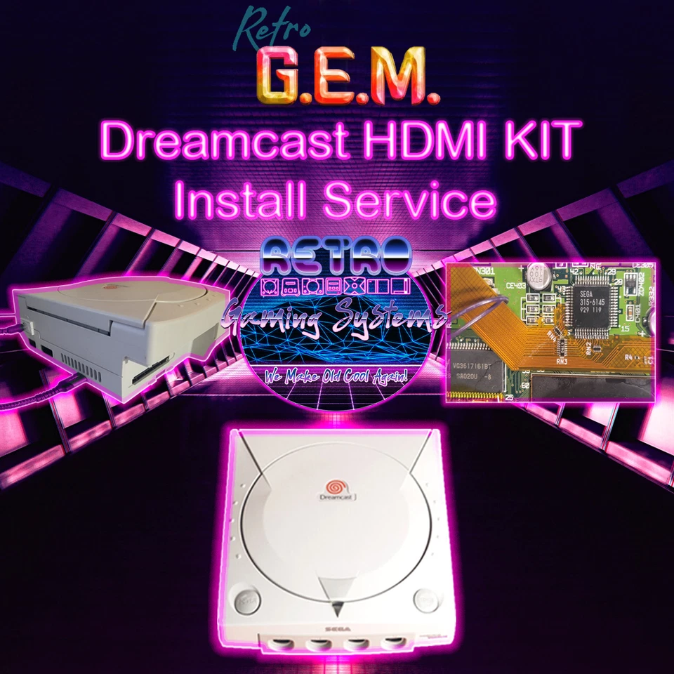 Sega Dreamcast Retro GEM HDMI Kit Servicio de Instalación Foto 1 de 4