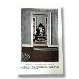 Postkarte Front Flur & Salon Old Kentucky Home Federal Hill KY um 1923 D90 - Bild 1 von 2