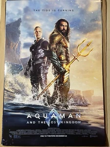 PÓSTER ORIGINAL DE CINE AQUAMAN Y EL REINO PERDIDO 27" X 40" DOBLE CARA - Imagen 1 de 1