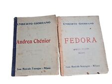 Lotto Raro - Andrea Chénier -Fedora  -U. Giordano Con Appunti BORGHESI FAENZA!!!
