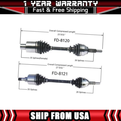 2 ejes delanteros TrakMotive CV para Ford Freestar 2004-2007 Foto 1 de 3