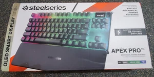 Clavier de jeu mécanique SteelSeries Apex Pro TKL avec écran intelligent Oled 64734 - Photo 1/12