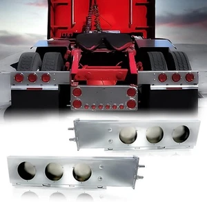 30" Chrome Mud Flap Hanger Tail Light Box for Semi Trucks Freightliner Peterbilt - Picture 1 of 9