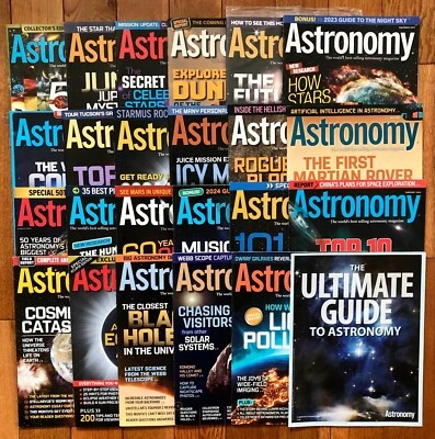 Astronomy Magazine Lot 23 Issues '22, '23, '24 + The Ultimate Guide To Astronomy - Image 1 of 2