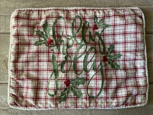 Holly Jolly Christmas Pillow Cover Secret Celebrity  - Picture 1 of 5