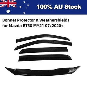 Bonnet Protector & Weather shields for Mazda BT50 BT-50 TF MY21 07/2020 Onwards - Picture 1 of 4