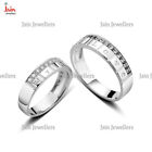 14 Kt, 18 Kt Or Blanc Véritable Cz & Onyx His & Her Mariage Couple Bandes 2...