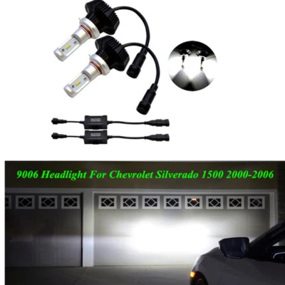 2x 9006 LED Low Beam Headlights Lamp For Chevrolet Silverado 1500 2000-2006 - Image 1 of 4
