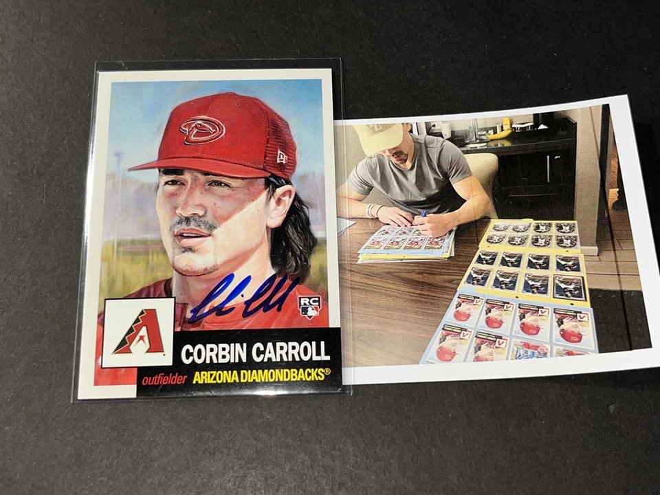 Corbin Carroll Diamondbacks Auto Signed 2023 Topps Living Set Rookie RC / - Image 1 of 1