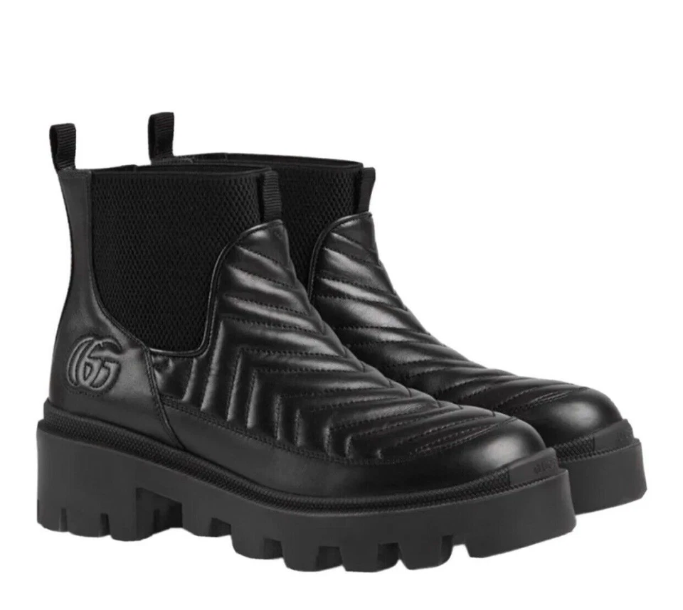 Gucci Matelassé Chelsea Boot - Quilted Black