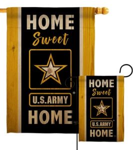 Home Sweet US Army Garden Flag Armed Forces Decorative Gift Yard House Banner - Picture 1 of 13