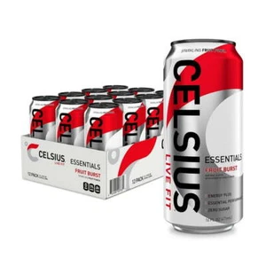 CELSIUS ESSENTIALS, Sparkling Fruit Burst, Performance Energy Drink 16floz 12pk - Picture 1 of 5