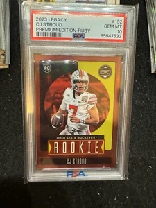 2023 LEGACY 152 CJ STROUD PREMIUM EDITION-RUBY 06/50 PSA 10 - Picture 1 of 2