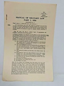 1956 Manual of Military law part 1 Amendments No7 booklet British Army - Picture 1 of 2