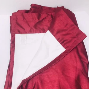 Chris Madden Curtain Panels Pair Burgundy Red Double Lined Rod Pocket 53”x84” - Picture 1 of 4