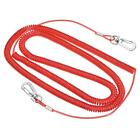 26.2ft Fishing Lanyard Heavy Spring Extension Cord with Metal Clip, Red