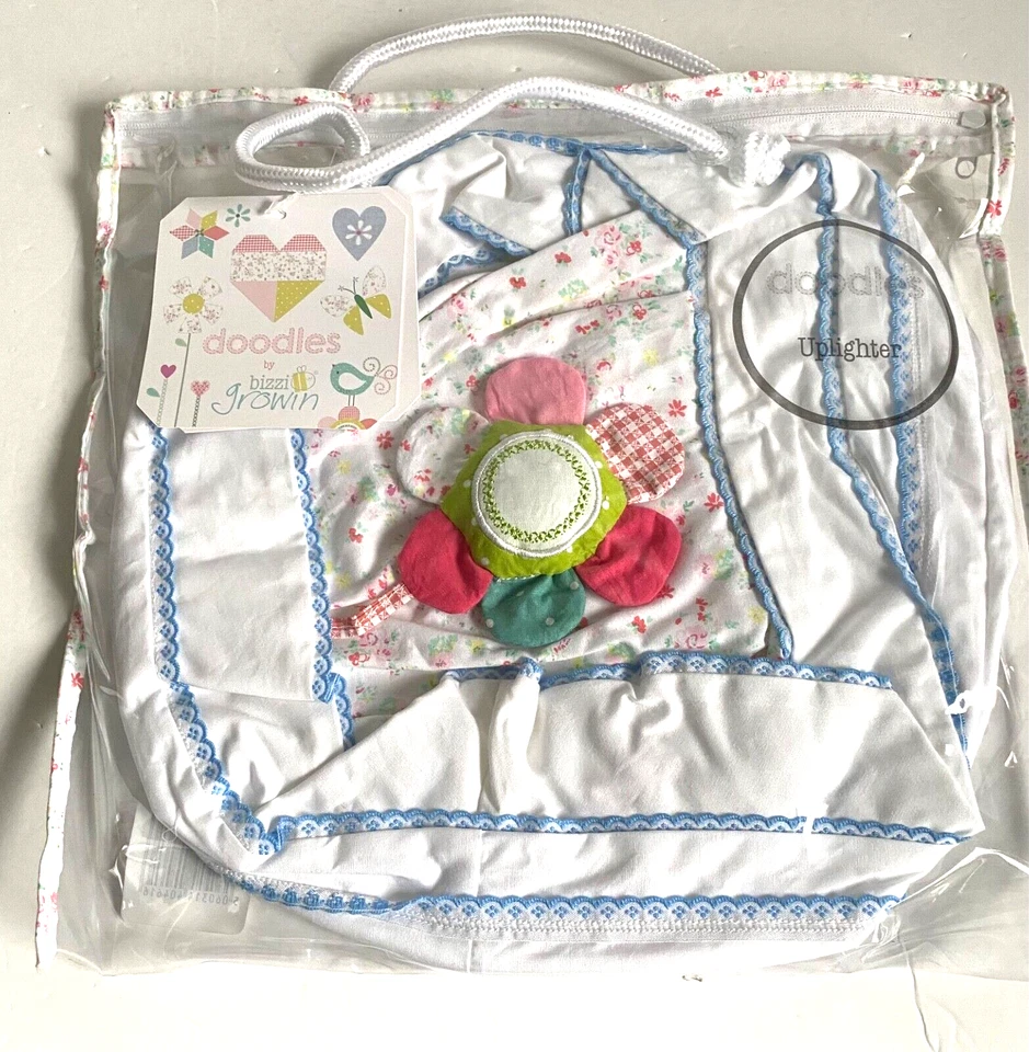 NURSERY UPLIGHTER DITSY FLORAL FABRIC LIGHT SHADE BABY BIZZI GROWIN DOODLES *NEW - Image 1 of 4