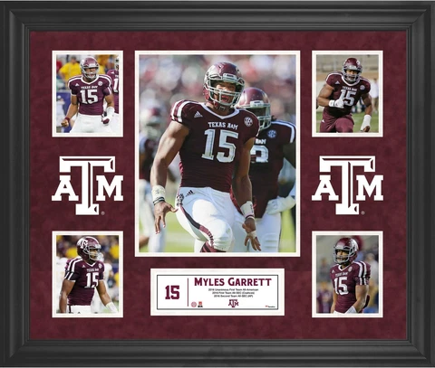Myles Garrett Texas A&M Aggies Framed 23" x 27" 5-Photo Collage Cover