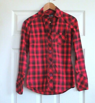 Camisa Under Armour Mujer X Pequeña Ajustada Púrpura A Cuadros Manga Larga Botón Completo Foto 1 de 4