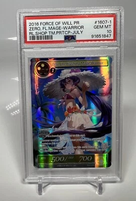 FoW Zero, the Flashing Mage-Warrior With Skirt Force of Will Variant PSA 10 MINT - Image 1 of 3