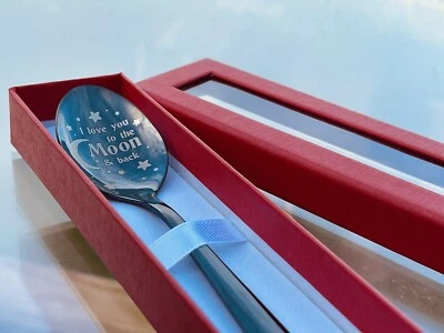 SPOON FROM THE MOON I Love You To The Moon And Back -With Gift Box Spoon - Romantic Gift for Logo