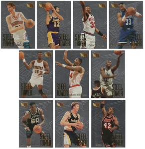 1995-96 Metal Steel Towers set completo 10 carte Shaquille O'Neal Lutto + - Foto 1 di 1