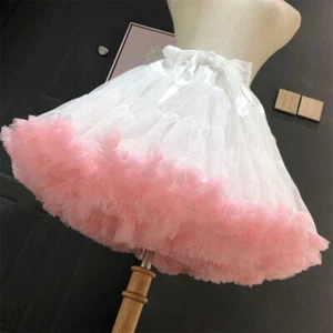 TUTU Skirt Petticoat Chemise Cosplay Pettiskirt Crinoline Fluffy Dance Skirt NEW - Picture 1 of 11