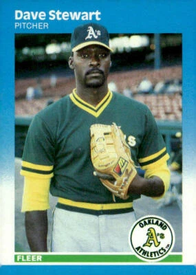 1987 Fleer #406 Dave Stewart Oakland Athletics - Image 1 of 2
