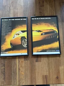Framed Classic Fiat Coupe 16v Turbo Magazine Advert Poster Man Cave Wall Art a - Picture 1 of 3