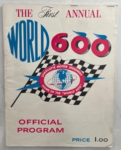 1960 1st Annual "CHARLOTTE MOTOR SPEEDWAY WORLD 600" NASCAR (RARE) - Picture 1 of 11