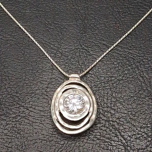 SILPADA Sterling Silver 925 Necklace Crystal Pendant. 15.630 - Picture 1 of 6