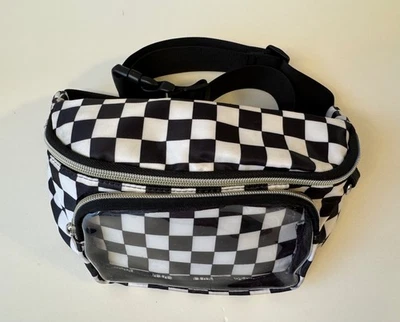 Bolso Bandolera Cinturón Madden Girl Riñonera Alforja Blanco y Negro A Cuadros Foto 1 de 4