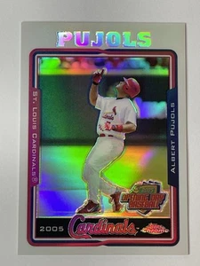 2005 Topps Chrome Refractor ODC1 Albert Pujols Cardinals Baseball Card NM - Picture 1 of 11