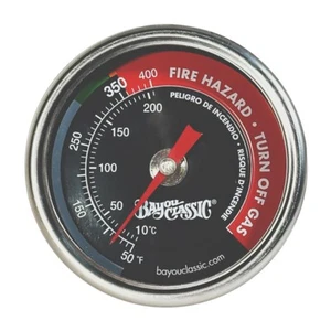 5070 Bayou Fryer Thermometer Stainless Steel Design Tempered Glass Dial Face ... - Picture 1 of 5