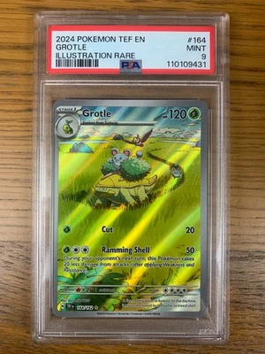 Pokemon - PSA 9 - Grotle - 164/162 - Sv05: Temporal Forces - Illustration Rare - Image 1 of 2
