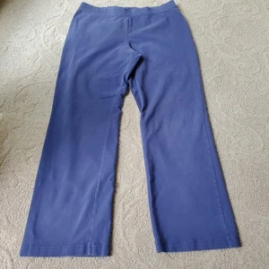 Pantaloni da yoga LL Bean donna Petite blu medio vestibilità perfetta gamba dritta pull on - Foto 1 di 7