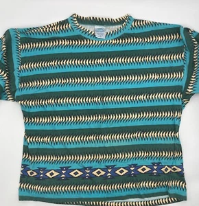 Vintage Pacific Coast Highway Shirt Mens L Blue Green Surf Ocean T Shirt - Picture 1 of 5