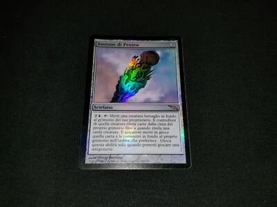 MTG 1x Mirrodin rare artifact HP Italian FOIL Proteus Staff - ships w/ tracking - Image 1 of 2