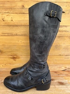 Belstaff Womens Trialmaster Black Leather Tall Boots Size EU 38 / US 8 - Picture 1 of 15