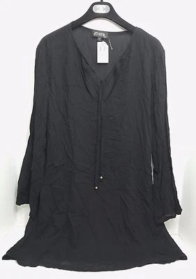 Athena Swim Tunic Cover Up Sz S Black (i9) - Image 1 of 4