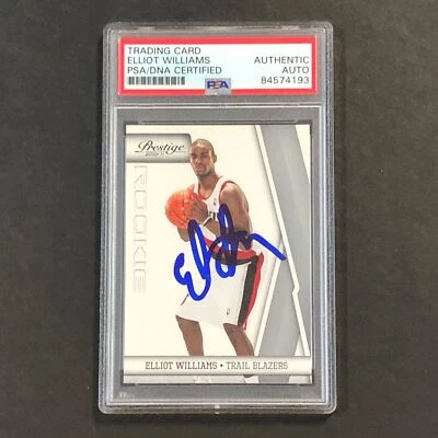2010-11 Panini Prestige #231 Elliot Williams Signed Card AUTO PSA Slabbed Blazer - Image 1 of 2