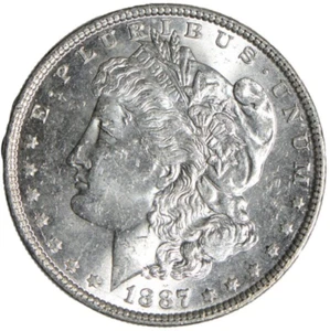 1887 Morgan Silver Dollar - Picture 1 of 2