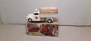 TEKNO DENMARK white RED CROSS TRUCK 951 MILITARY AMBULANCE TRUCK vintage 1/43 - Picture 1 of 17