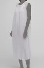 $260 P.Jamas Women's White Lorena Crochet-Trim Midi Nightgown Size S