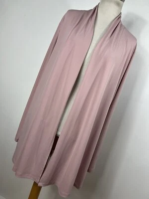 Christopher & Banks XL Chaqueta Cárdigan Rosa Malva Frente Abierto Viaje Elastizado P2 Foto 1 de 4