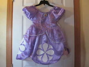 NWT TODDLER DISNEY PRINCESS SOFIA COSTUME DRESS size 2 Purple & White , glitter - Picture 1 of 7